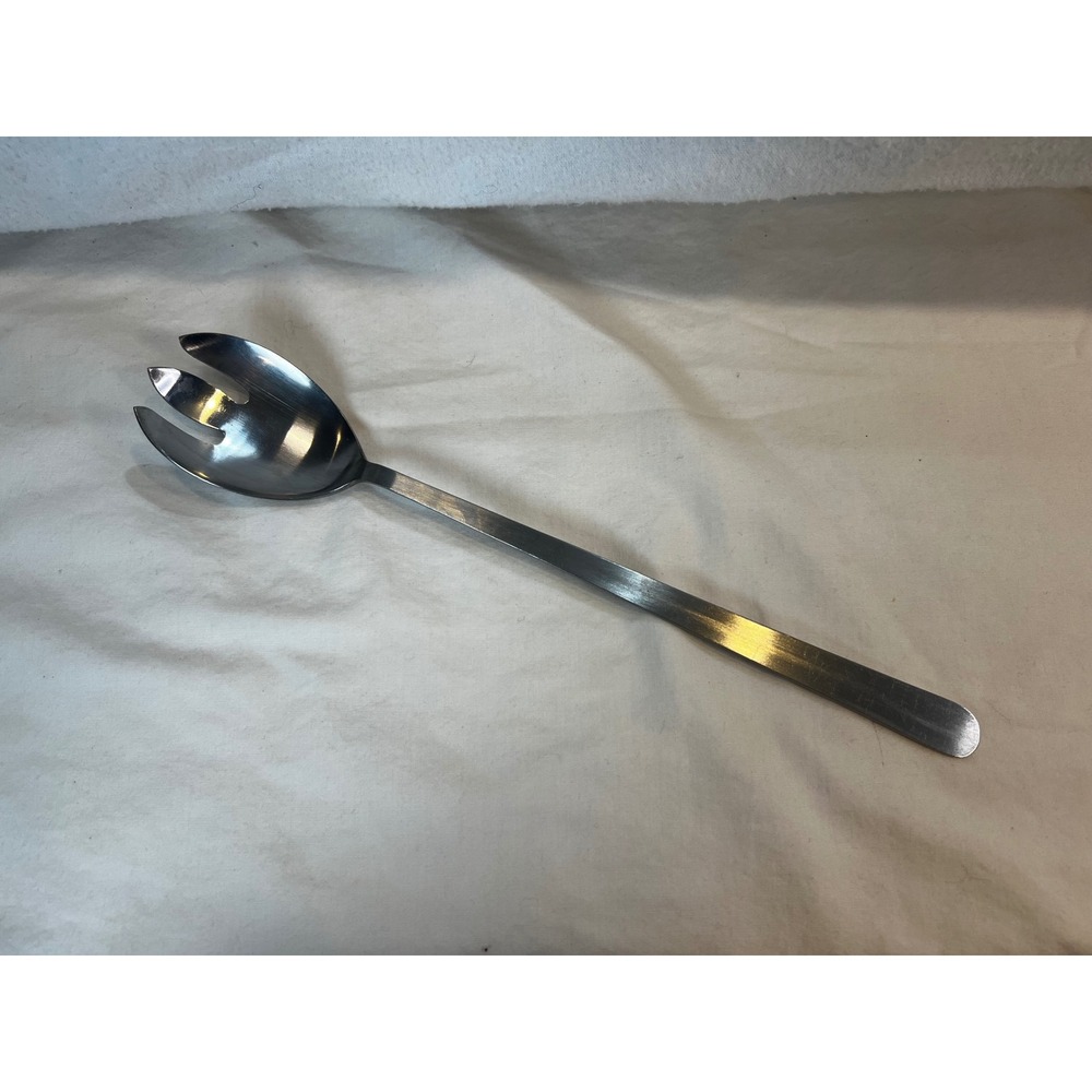 Nevco Stainless Steel Salad Serving Fork Japan Mid Century Modern 11.25 Inch